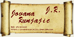 Jovana Runjajić vizit kartica